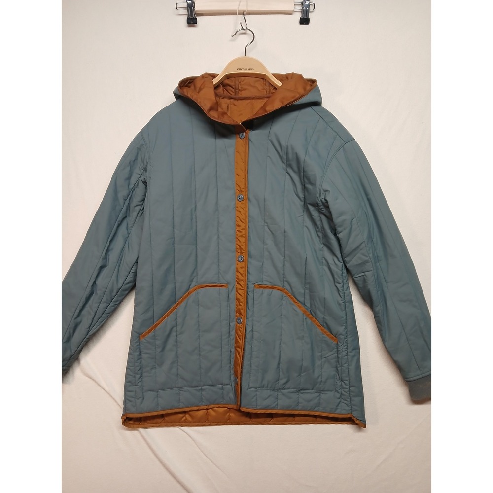 Rei medium long Quilted Puffer Jacket button up womens outdoors lightweight